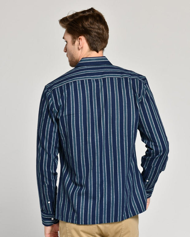 Sea Stripe | Brushed Button Down